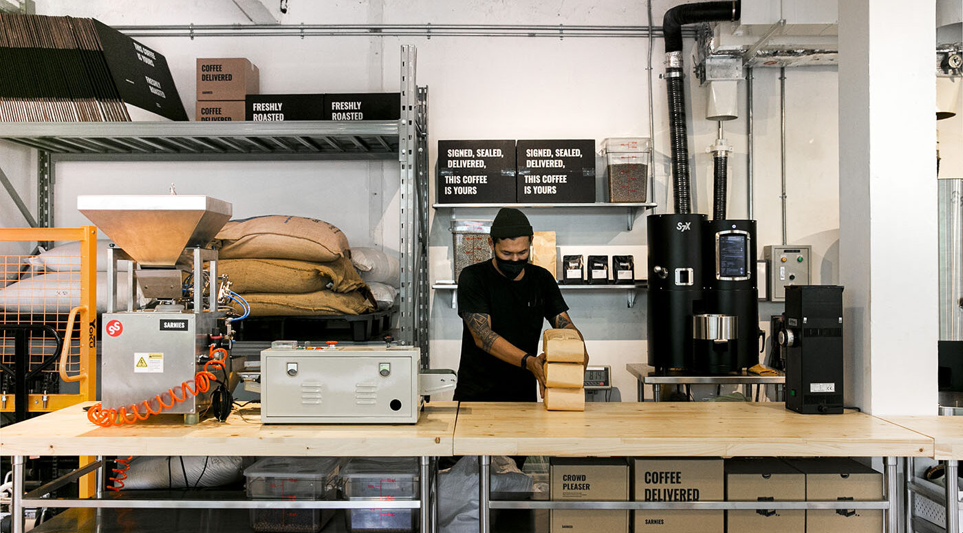 Behind the counter scene at Sarnies