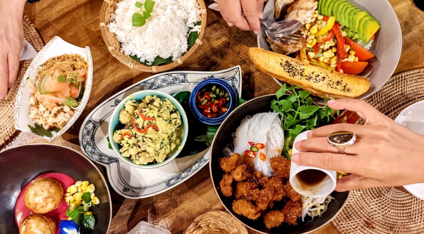 Delicious and colorful dishes at Pou Restaurant.