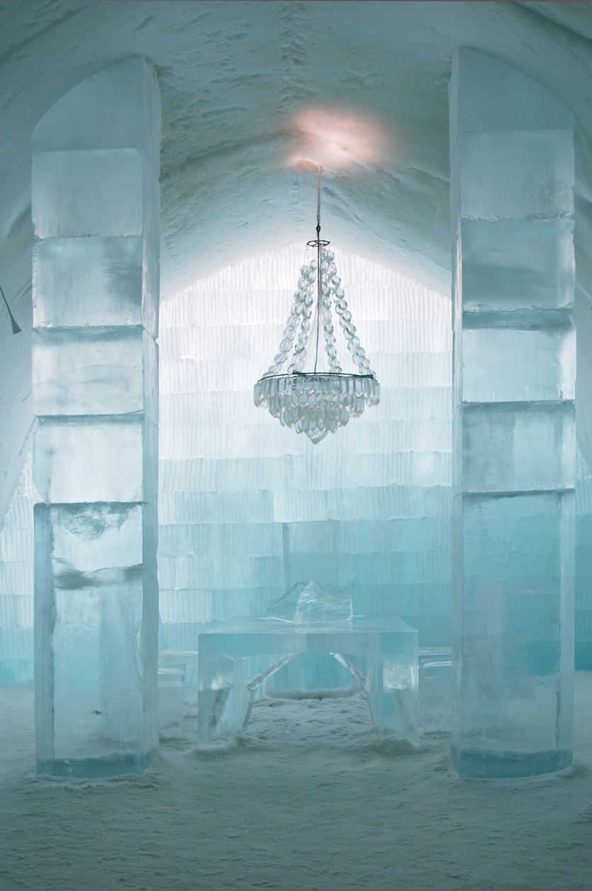 The interior of Ice Hotel in Jukkasjärvi Village, Sweden (Photo: iStockphoto)