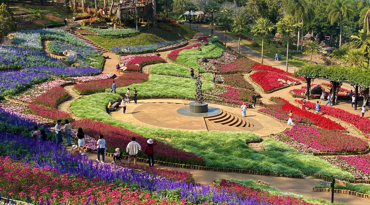 Mae Fah Luang Garden with a new landscape. (Photo: Anya C.)