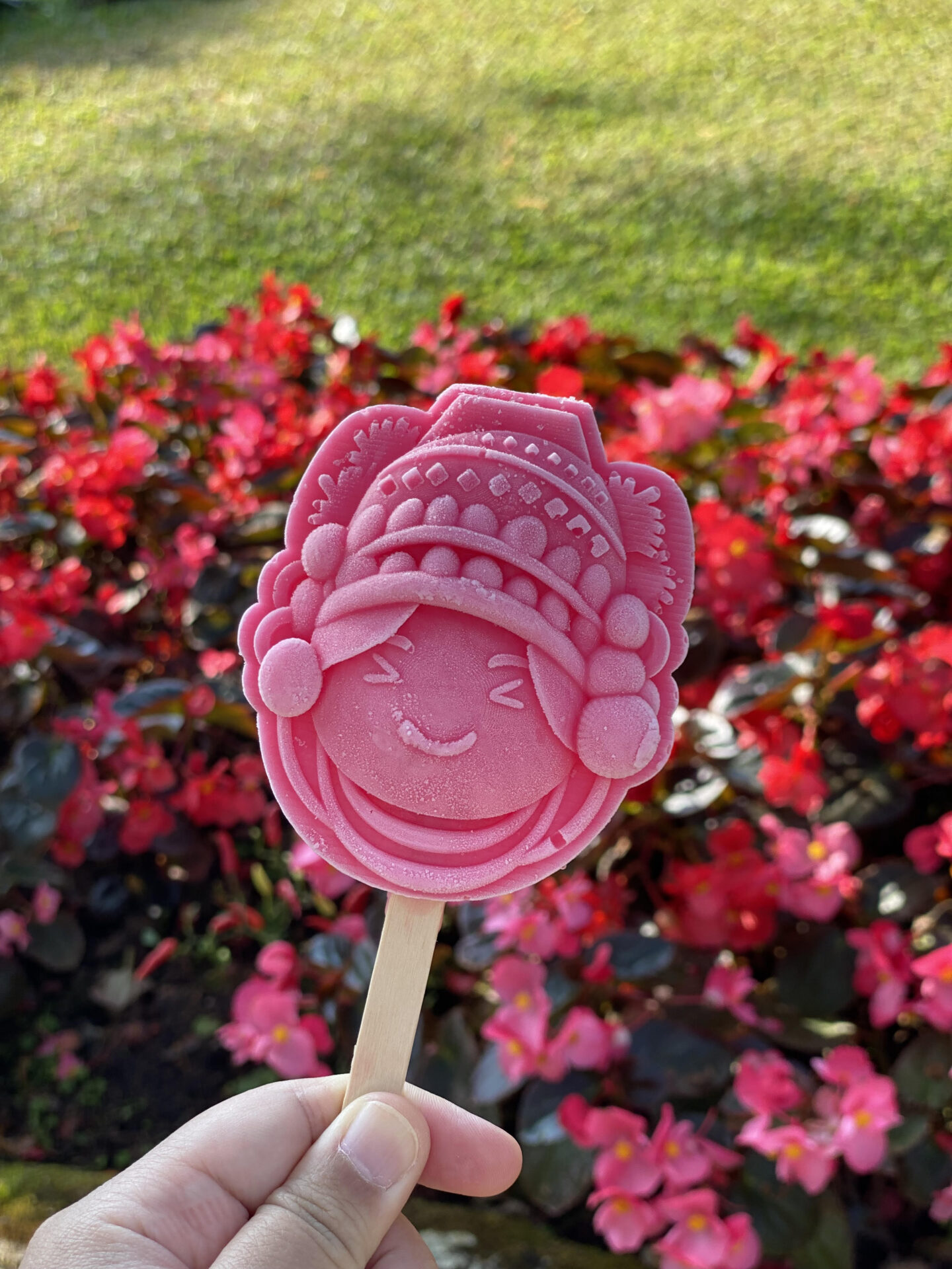 A strawberry milk ice cream inspired by the hill tribe costume. (Photo: Anya C.)