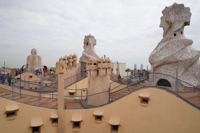 The sandstone sculpture, “The Garden of Warriors” on the rooftop of Casa Mila. (Photo: Anya C.)