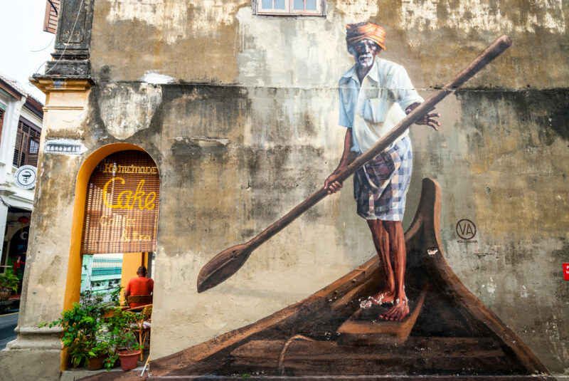 Street art on the walls of old buildings in George Town, Penang. (Photo: iStockphoto)