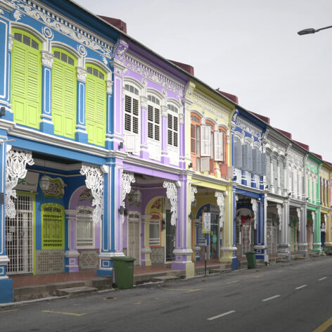 อาคารบ้านเรือนสีสันสวยงามในย่านจอร์จทาวน์ ปีนัง (รูปภาพ: iStockphoto)