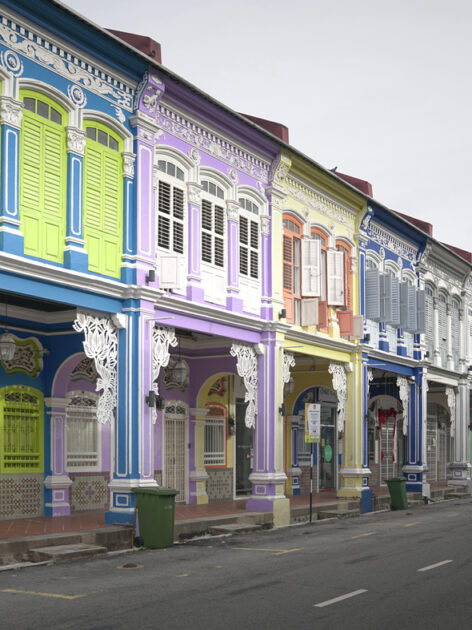 อาคารบ้านเรือนสีสันสวยงามในย่านจอร์จทาวน์ ปีนัง (รูปภาพ: iStockphoto)