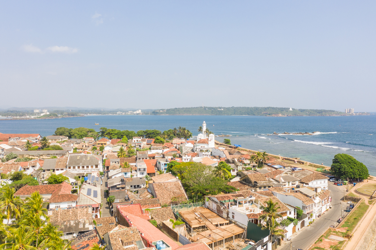 An aerial view of the old city in Galle (Photo Credit: iStockphoto)