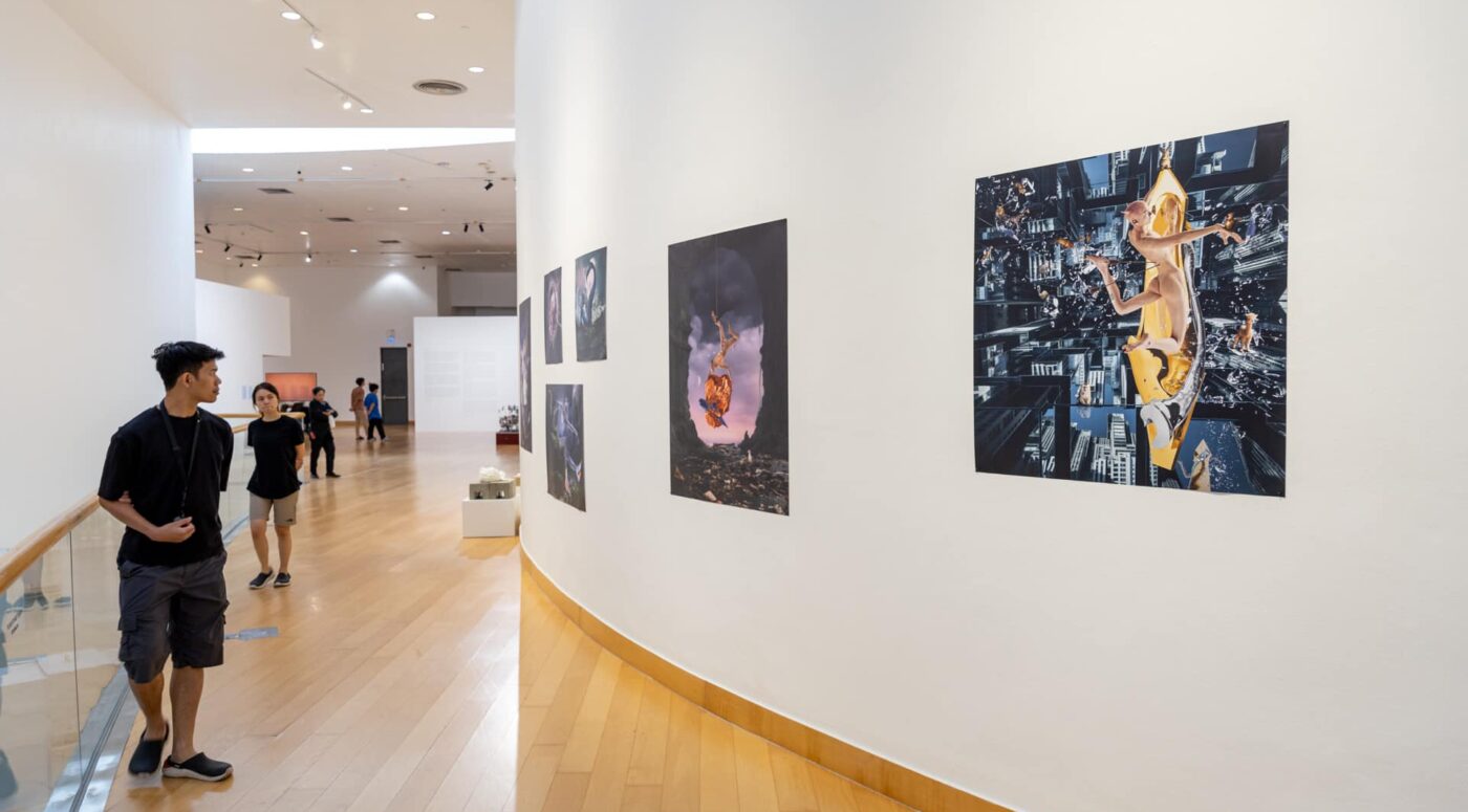Some of the sculpture works and photography from “The Daily”, the story of shoes and sidewalks in Bangkok as seen through feet of the Bangkokians. (Photo Credit: Facebook: BACC)