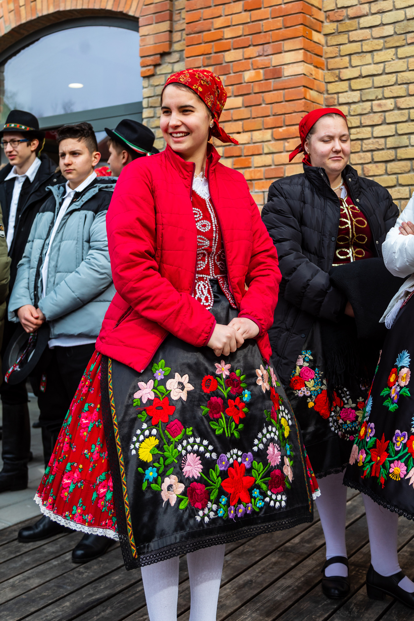 Colorful floral patterns on clothes worn by young Hungarian women (Photo Credit: iStockphoto)