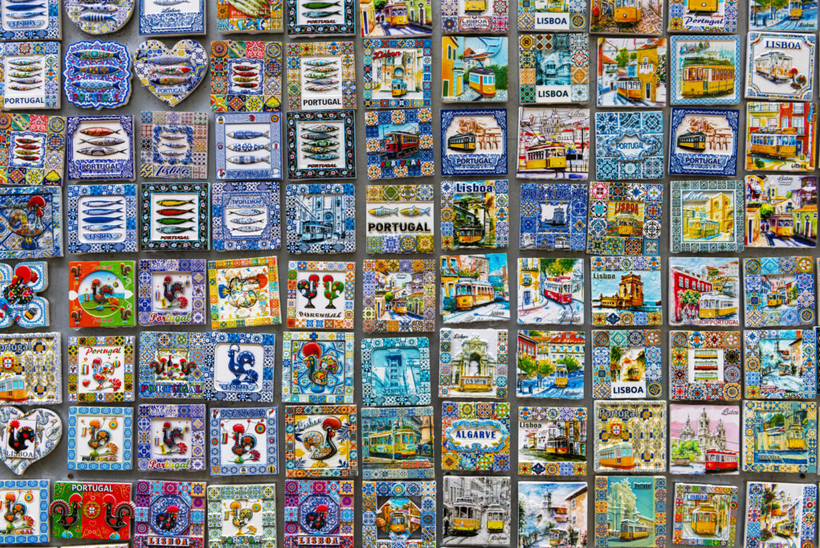 Ceramic tiles magnets, souvenirs in Lisbon (Photo Credit: iStockphoto)