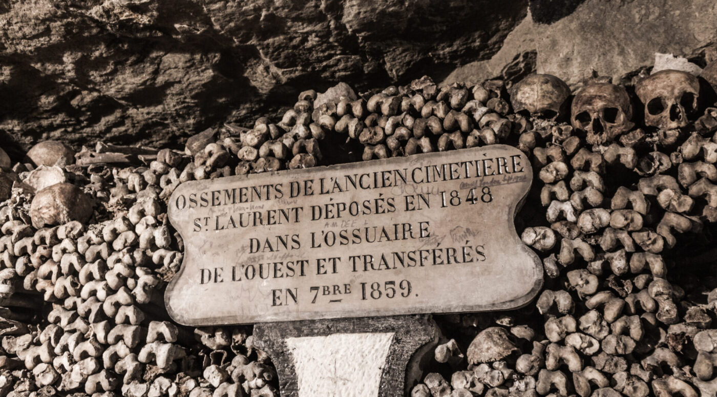 Skulls inside the Catacombs of Paris (Photo Credit: iStockphoto)