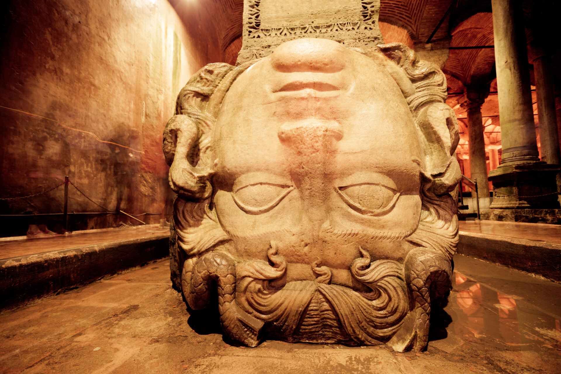 Medusa’s head in the Basilica Cistern (Photo Credit: iStockphoto)