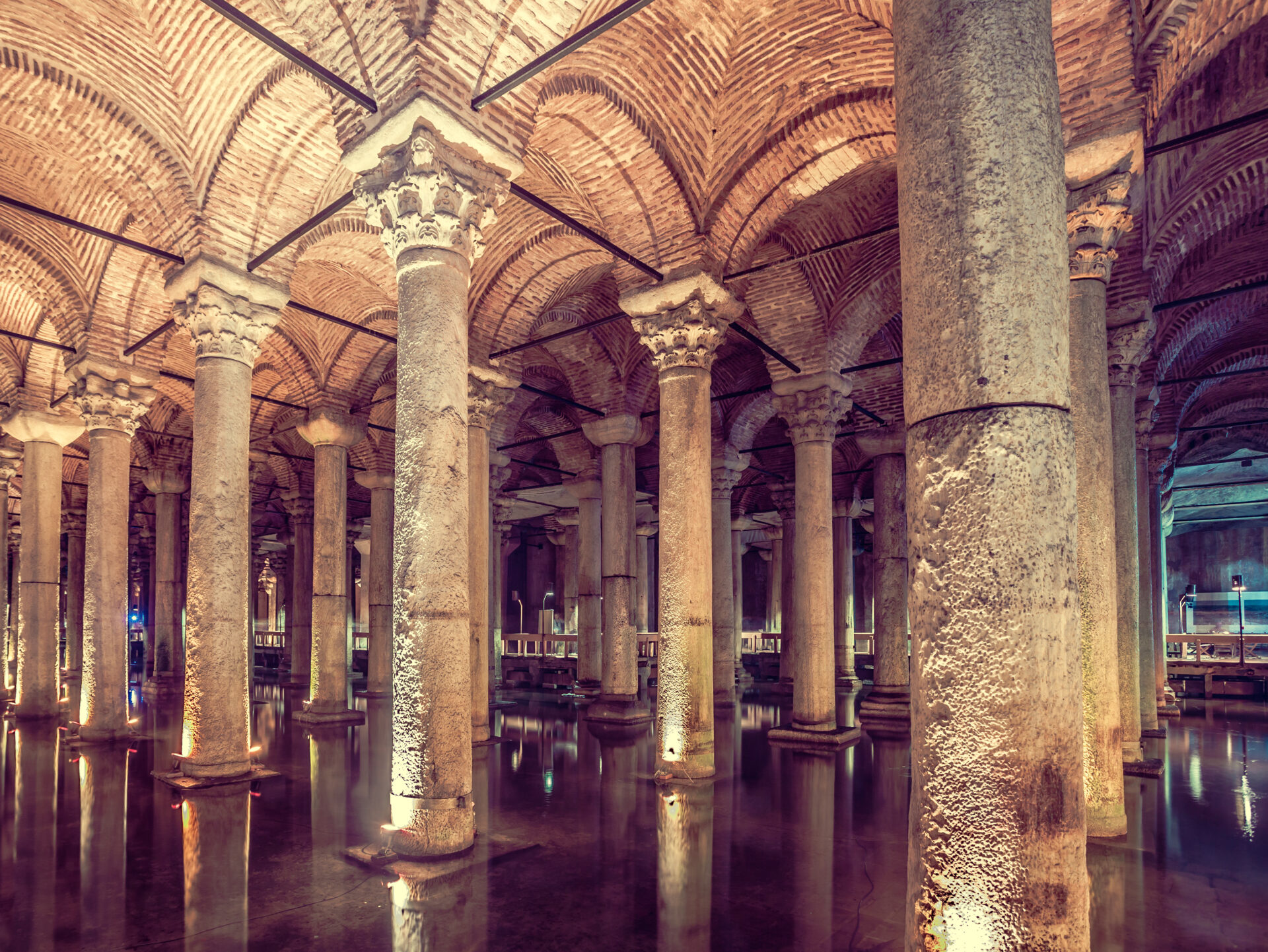 Ancient columns under the Basilica Cistern (Photo Credit: iStockphoto)