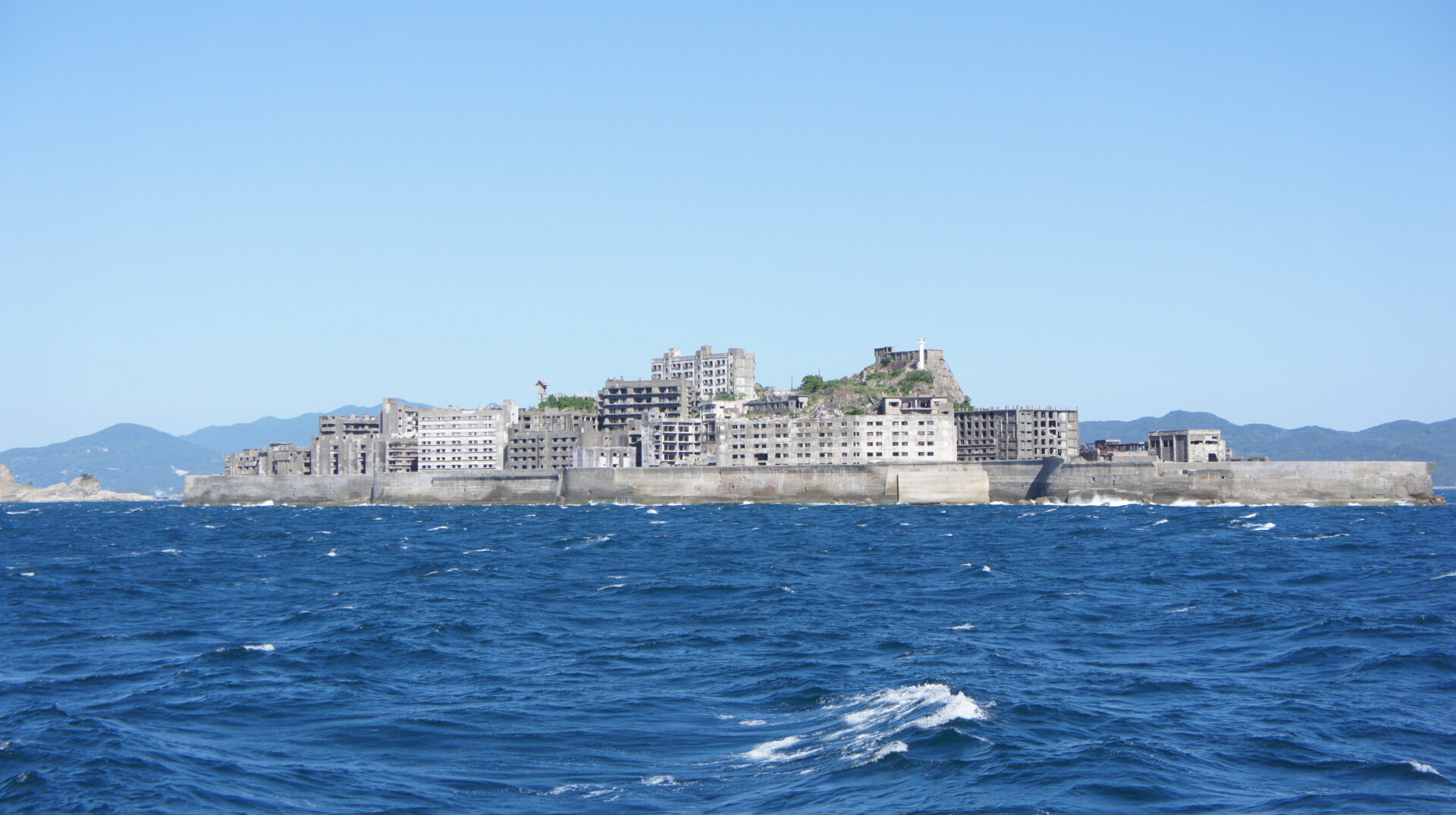 Hashima Island from a distance (Photo Credit: iStockphoto)