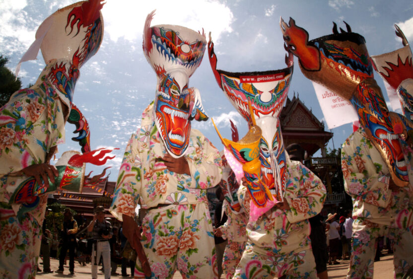 หน้ากากผีตาโขน (เครดิตรูปภาพ: iStockphoto)