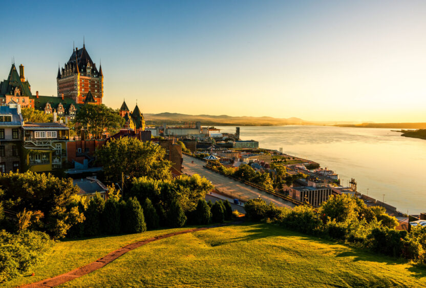 Fairmont Le Château Frontenac Hotel stands out in the city landscape of Quebec. (Photo Credit: iStockphoto)