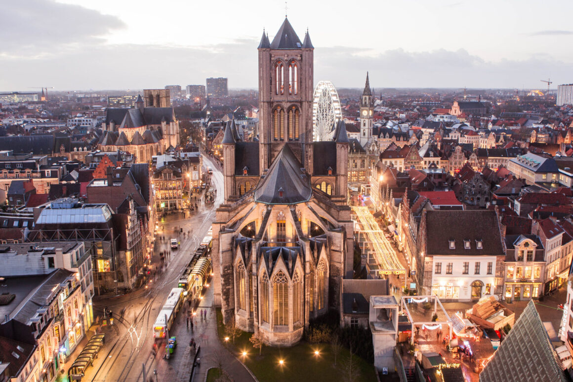 The city of Ghent at sunset (Photo Credit: iStockphoto)