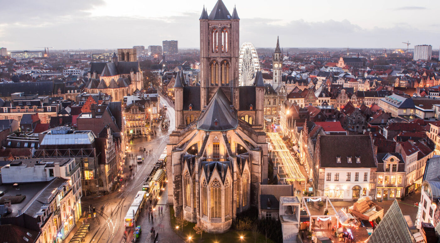 The city of Ghent at sunset (Photo Credit: iStockphoto)