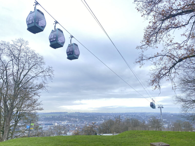 The cable car that takes you up to the viewpoint of Namur's fortress. (Photo Credit: Anya C.)