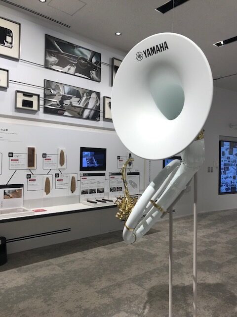 The Sousaphone YSH-301 is a remarkable highlight at the museum that showcases Yamaha’s commitment to exceptional sound quality and innovative design. (Photo Credit: Tassanee Y.)