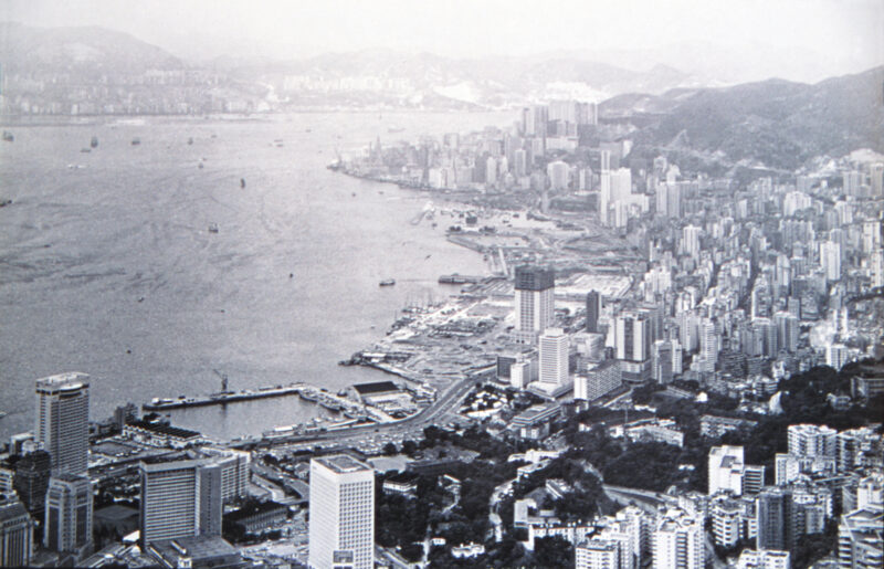 A historical photograph of Victoria Harbor, circa 1971