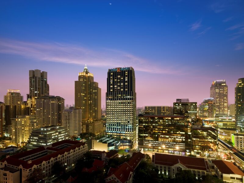 A sight of Renaissance Bangkok Ratchaprasong Hotel in Ratchaprasong area.