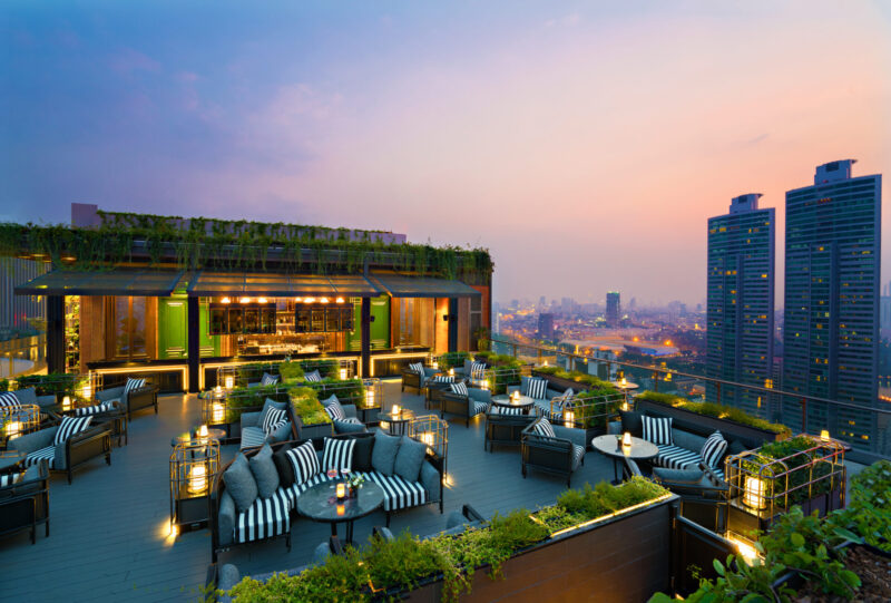 A panoramic view of Bangkok’s sky.