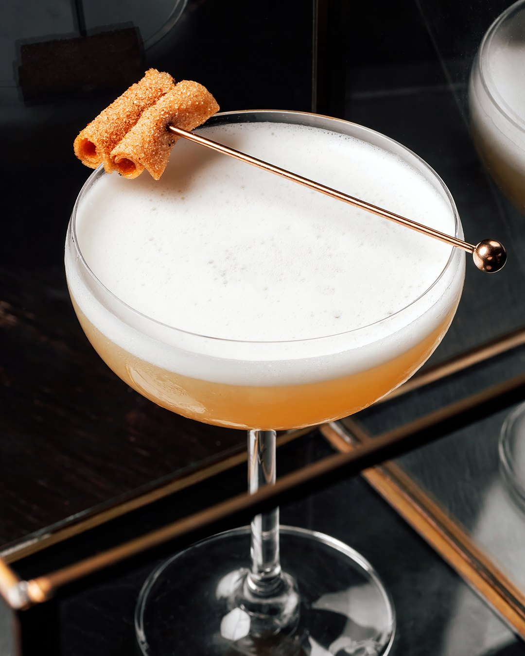 Hello Yellow cocktail reflects the color of a unique building in the old town of Bangkok.