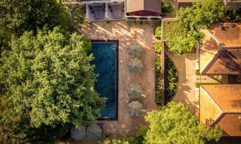 A top view of the compound.
