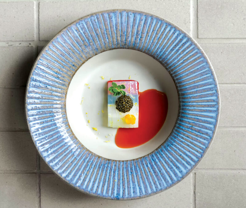 The work of art on a plate.