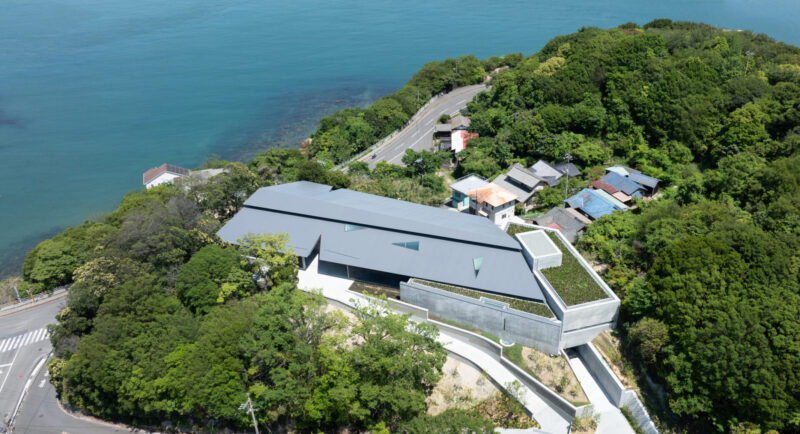 The top view of Naoshima New Museum of Art.