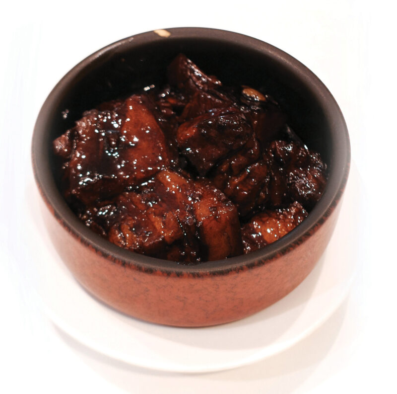 Tender Braised Pork Belly in a Rich Brown Sauce