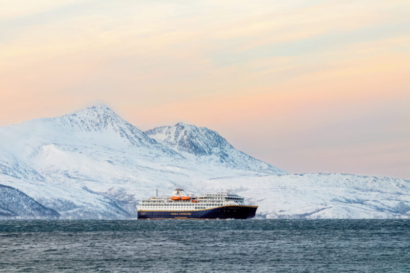Havila Capella in winter landscapes