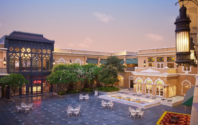 The grand courtyard.