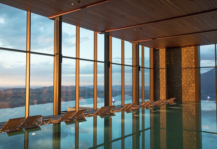 A picturesque indoor pool.