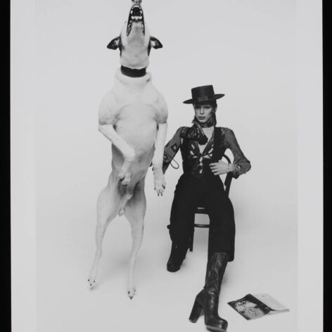 David Bowie, photograph, by Terry O'Neill, 1974, London, England