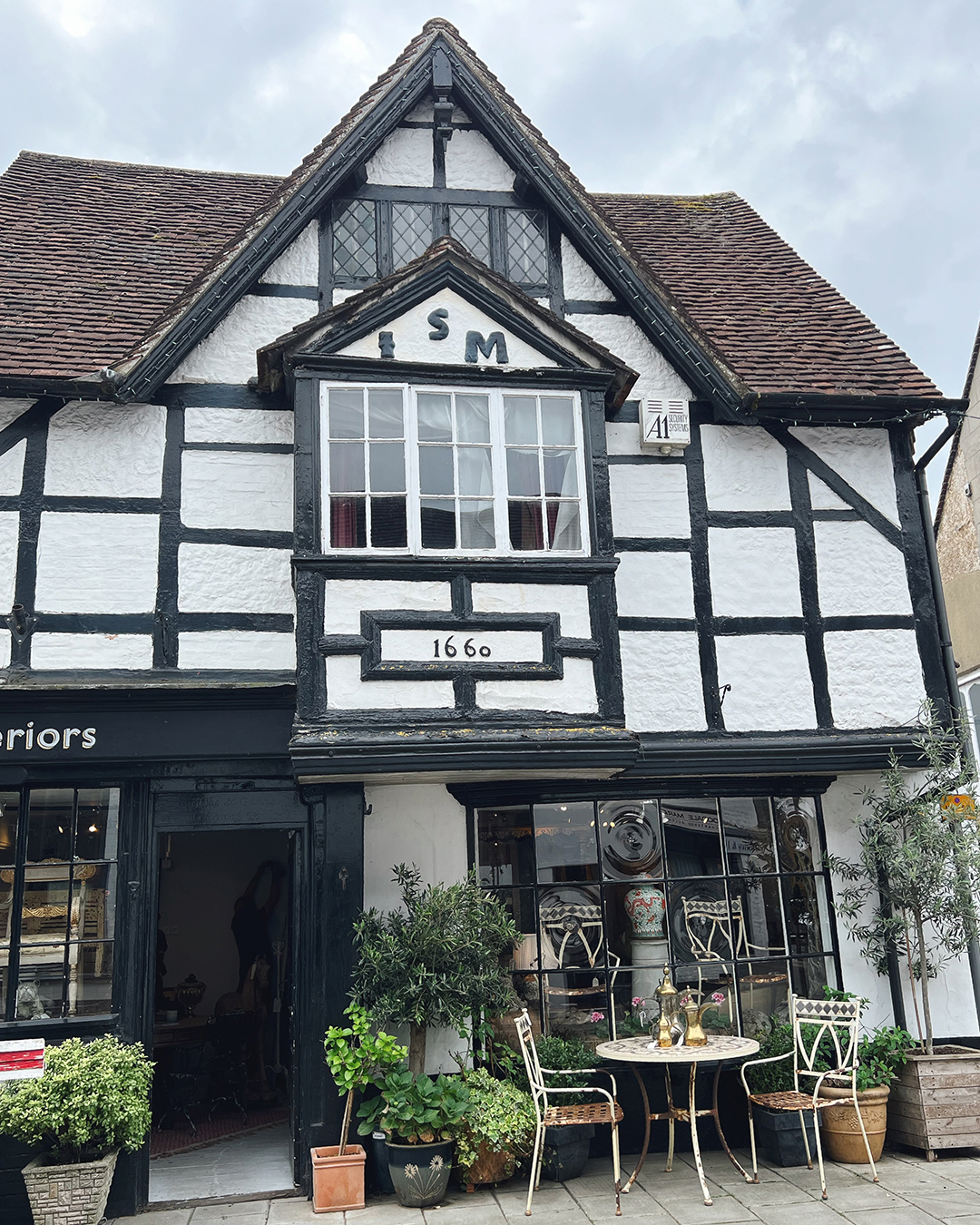 The Antique shop in Tudor-style home.