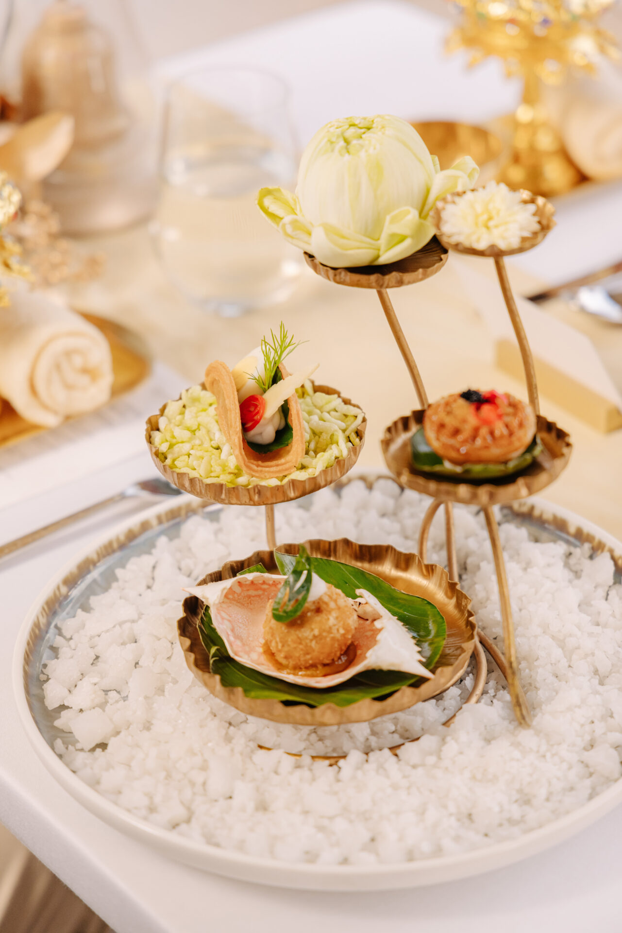 The assorted Thai appetizers.