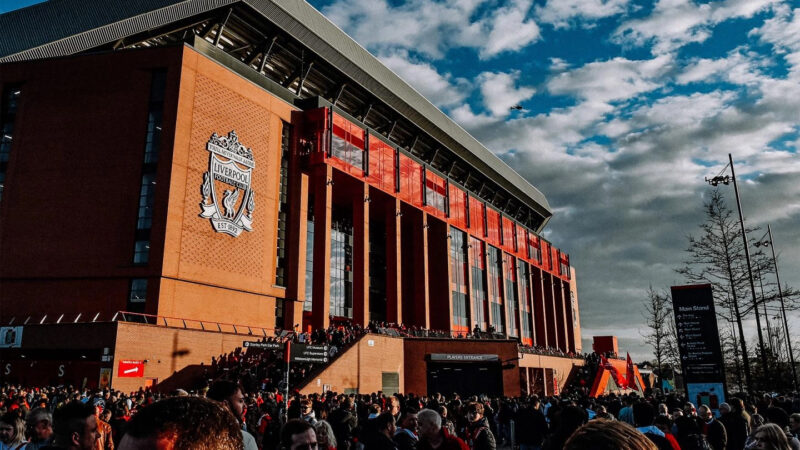Anfield, the home of Liverpool FC.