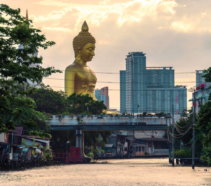 Big Buddha at Wat Pak Nam Phasi Charoen