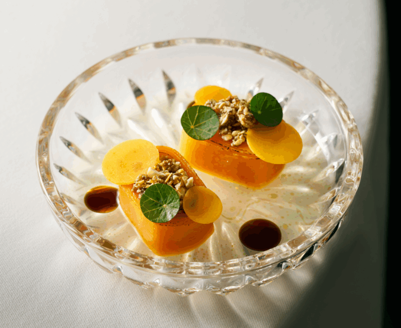 A stylish Butternut squash pumpkin dish.