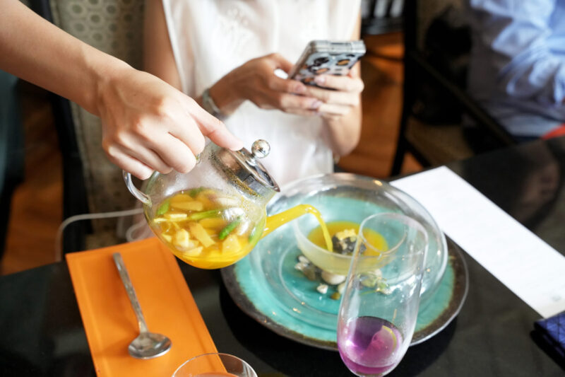 Thai dish in modern presentation.