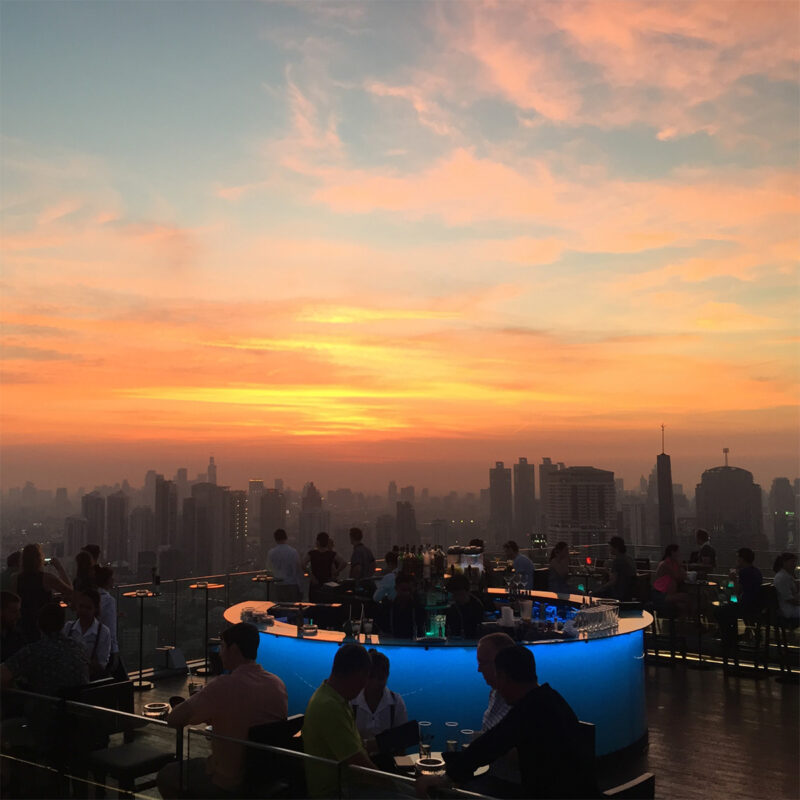 A whimsical view of sunset.