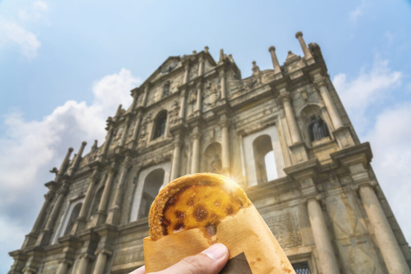 Macao’s famous egg tart. 