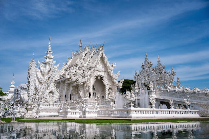 The White Temple, or Wat Rong Khun in Chiang Rai.
