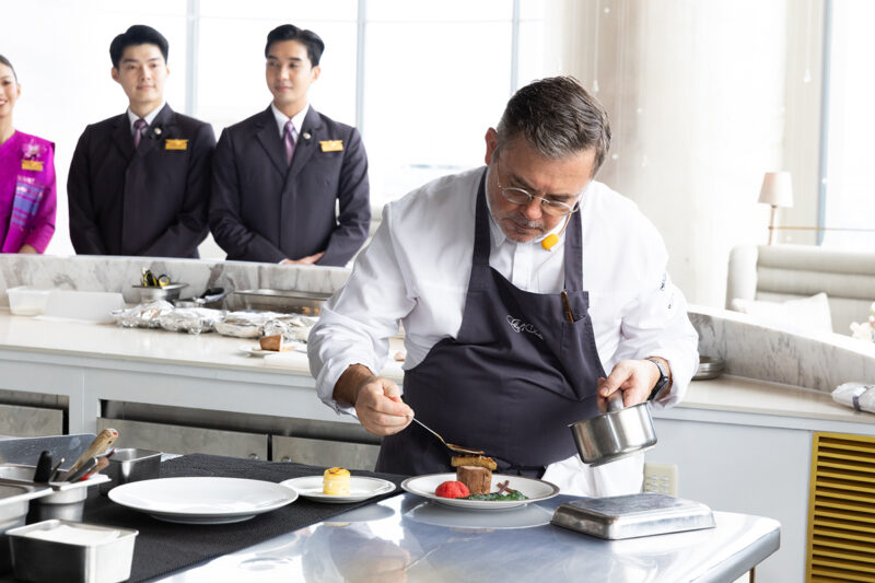 Two Michelin-starred chefs teamed up to curate a journey of taste above the clouds.