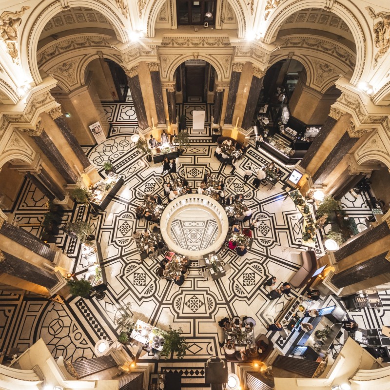 The caf&eacute;-restaurant situated within the Upper Dome Hall of the Naturhistorisches Museum Wien offers one of the most magnificent views in the city.