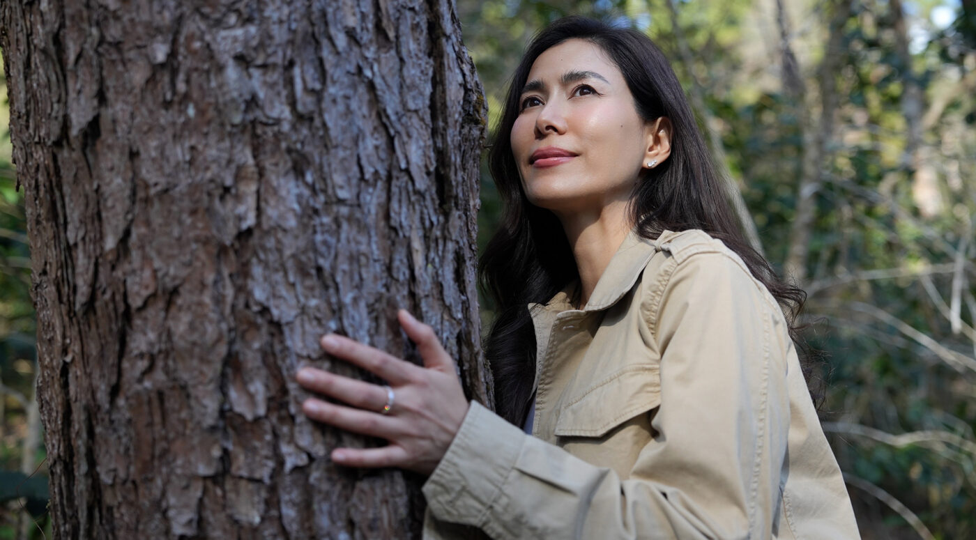 Embracing the power of nature.