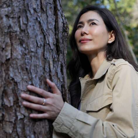 Embracing the power of nature.