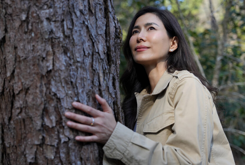 Embracing the power of nature.