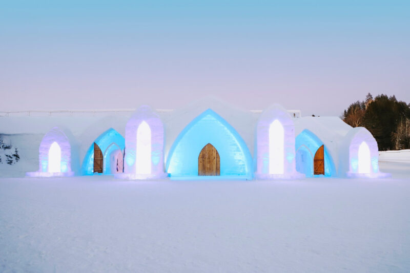 A frozen fantasy under the stars.